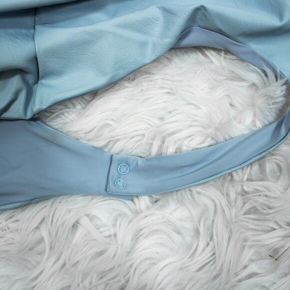 Naked‎ Wardrobe Blue Faux Leather Bodysuit Square Neck Sleeveless Tank Medium - Picture 14 of 14